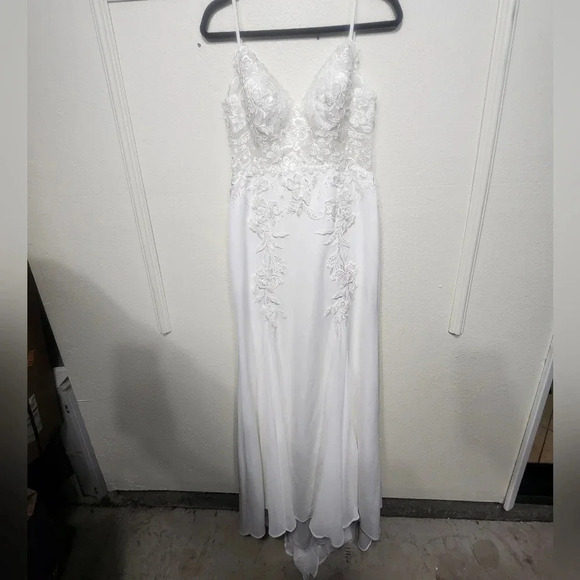 Lulus Vision of Romance White Sheer Mesh Embroidered Sequin Maxi Dress Wedding - Picture 6 of 13